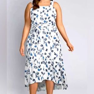 Lane Bryant High Low Floral Sleeveless Dress